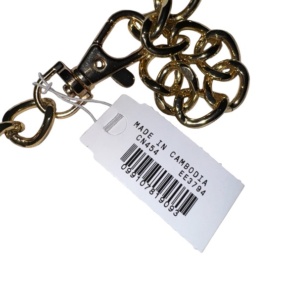 J.Crew Y2K NEW Gold Oval Link Chain Belt Adjustable Statement Chic minimalist - Picture 4 of 7